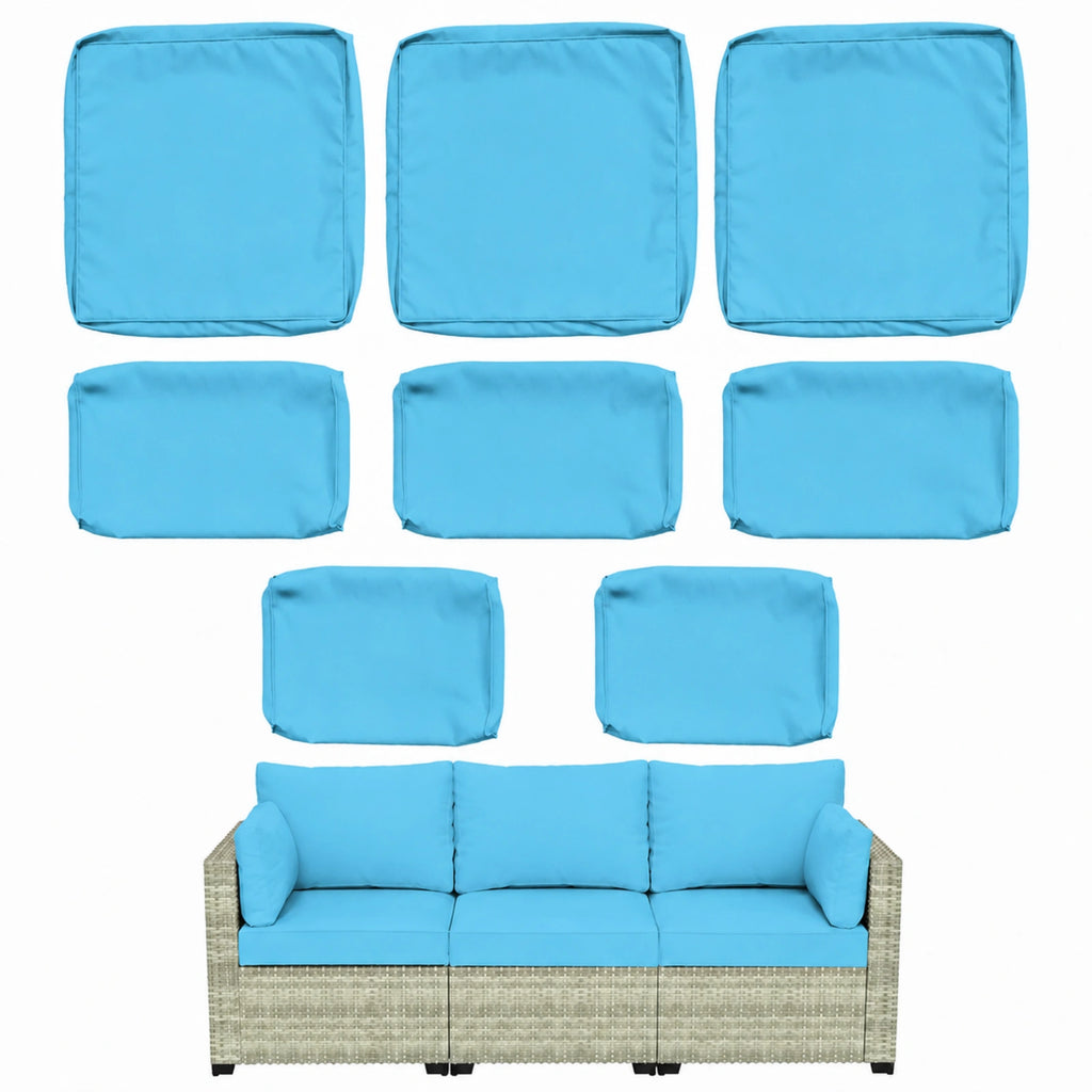 8 Piece Outdoor Patio Cushion Cover Set