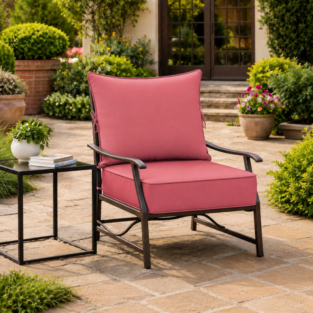 FUCHSIARED-outdoor-patio-chair-cushions
