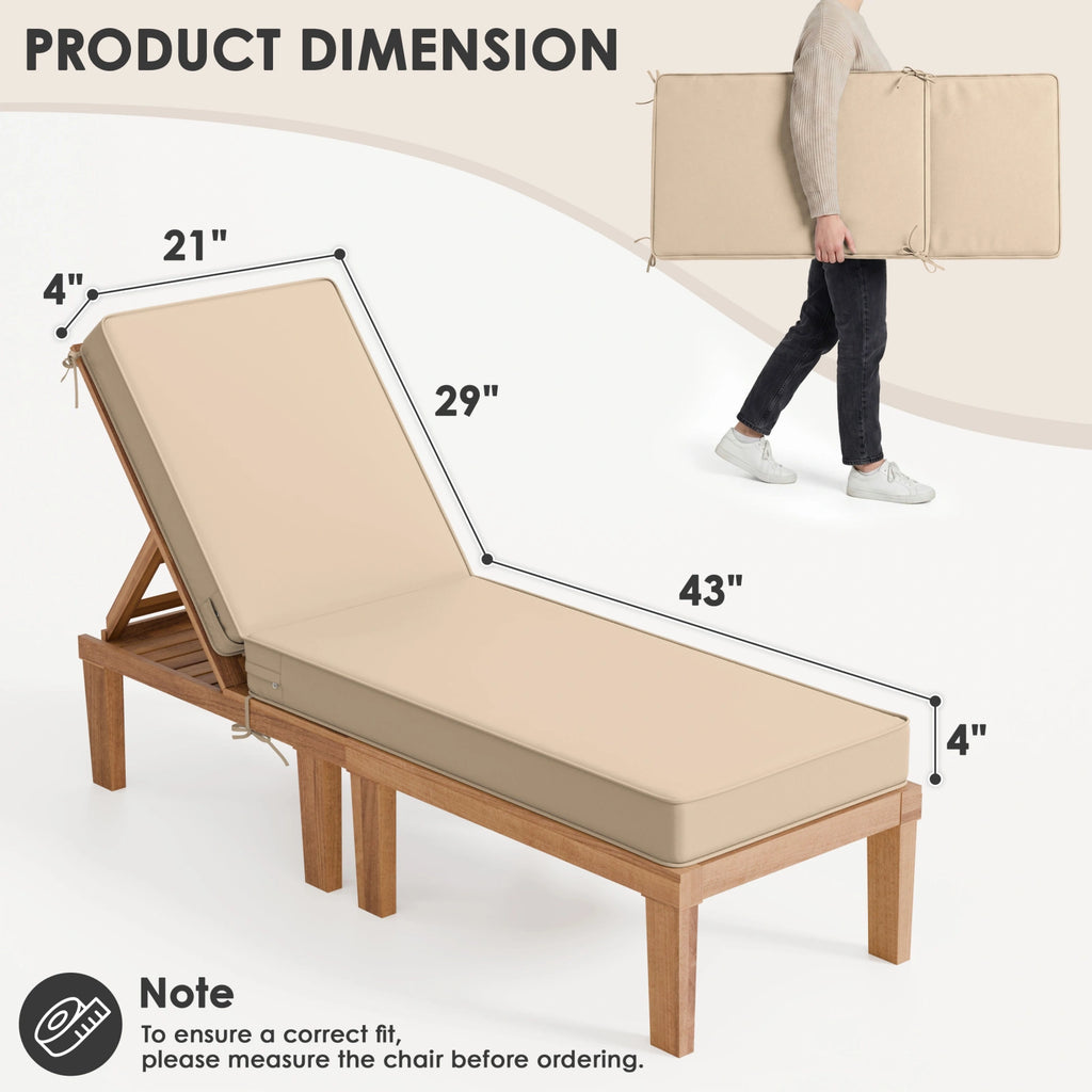 Outdoor Chaise Lounge Cushion-