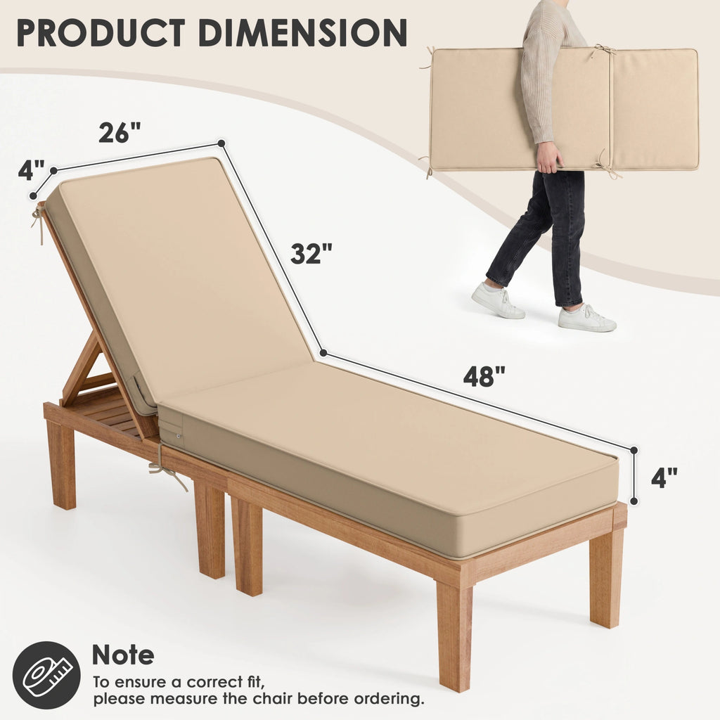 Outdoor Chaise Lounge Cushion-