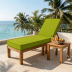 Outdoor Chaise Lounge Cushion-Grass Green