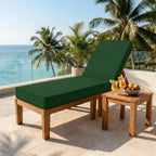 Outdoor Chaise Lounge Cushion-Olive Green