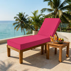 Outdoor Chaise Lounge Cushion-Pink