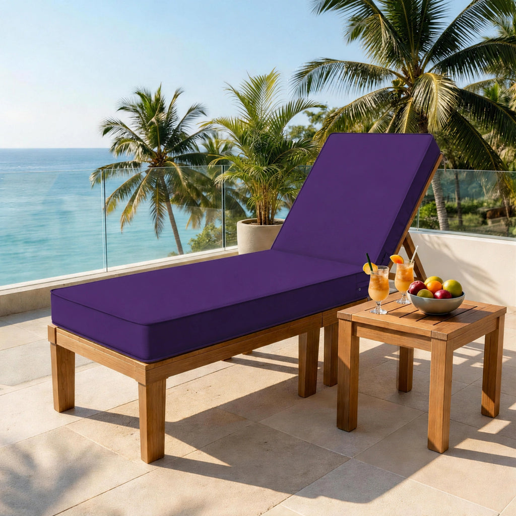 Outdoor Chaise Lounge Cushion-Purple