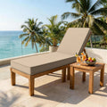 Outdoor Chaise Lounge Cushion-Sand