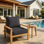 Outdoor Deep Seat Cushion Pillow Set-Charcoal