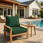 Outdoor Deep Seat Cushion Pillow Set-Olive Green