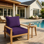 Outdoor Deep Seat Cushion Pillow Set-Purple