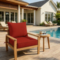 Outdoor Deep Seat Cushion Pillow Set-Terra Red