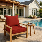 Outdoor Deep Seat Cushion Pillow Set-Terra Red