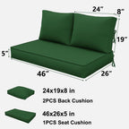 Outdoor Loveseat Cushion Set-