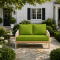 Outdoor Loveseat Cushion Set-Grass Green-46 × 26 × 5 inch