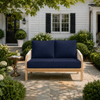 Outdoor Loveseat Cushion Set-Navy-46 × 26 × 5 inch