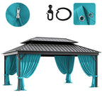 Outdoor Blackout Curtains 4 Panels, Grommet Top