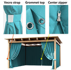 Outdoor Blackout Curtains 4 Panels, Grommet Top
