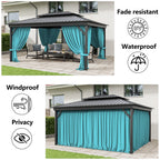 Outdoor Blackout Curtains 4 Panels, Grommet Top