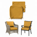 Patio Cushion & Chair Cover Set-Yellow