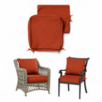 Patio Cushion & Chair Cover Set-Orange Red