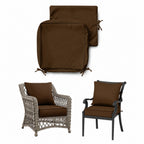 Patio Cushion & Chair Cover Set-Brown