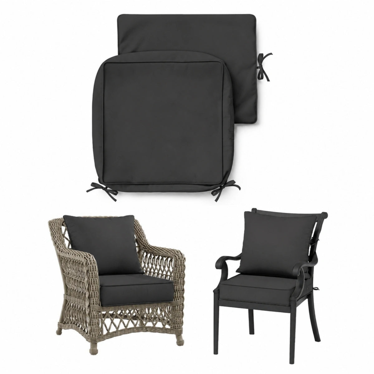 Patio Cushion & Chair Cover Set-
