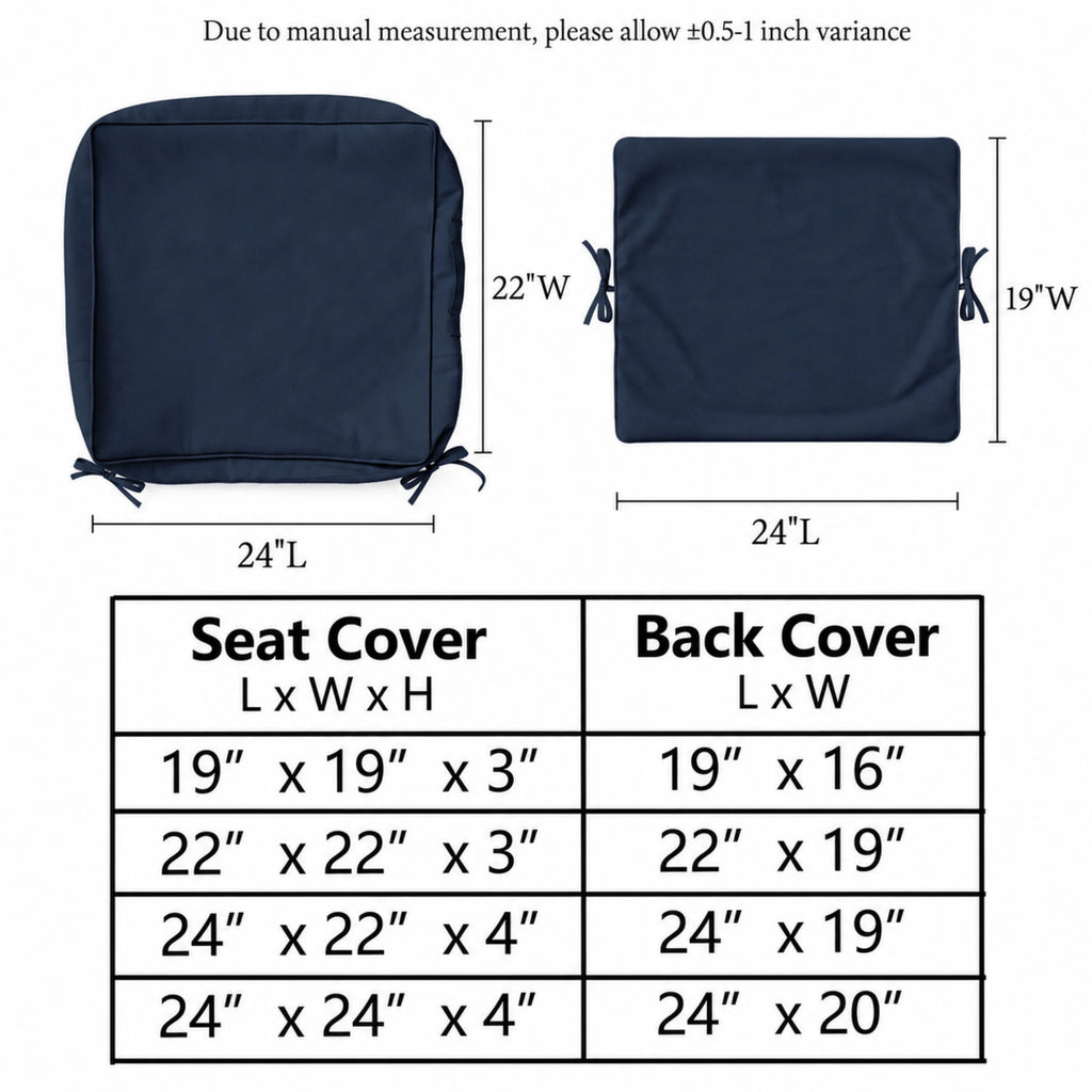 Patio Cushion & Chair Cover Set-