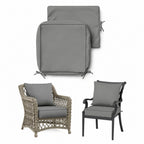 Patio Cushion & Chair Cover Set-Light Gray