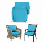 Patio Cushion & Chair Cover Set-Aqua Blue