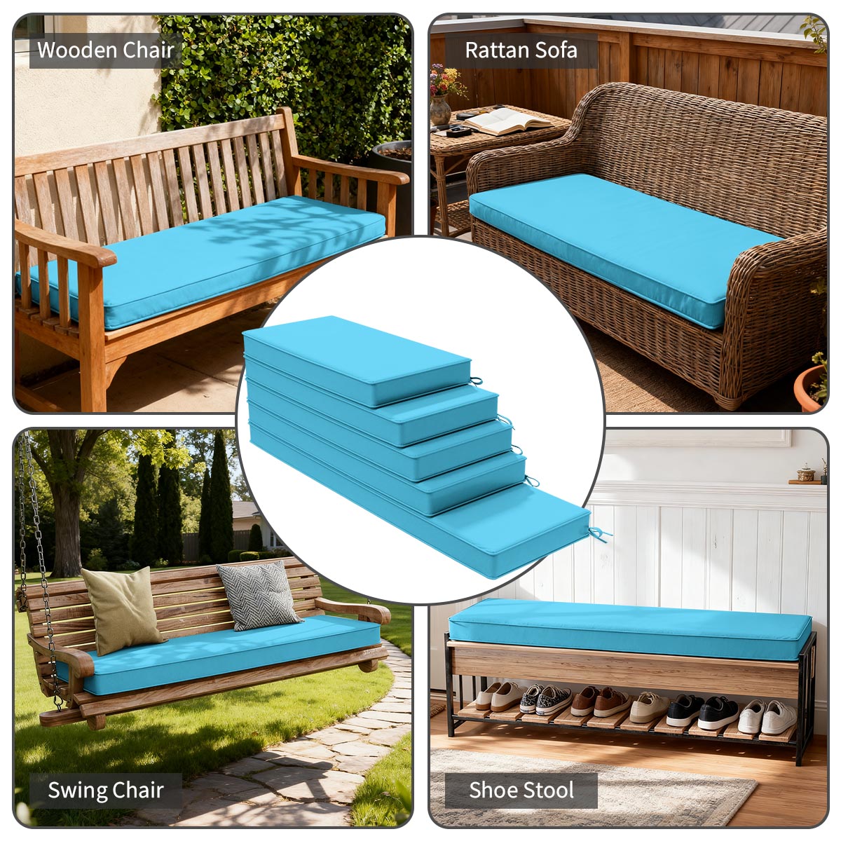 Patio Garden Bench Cushion-