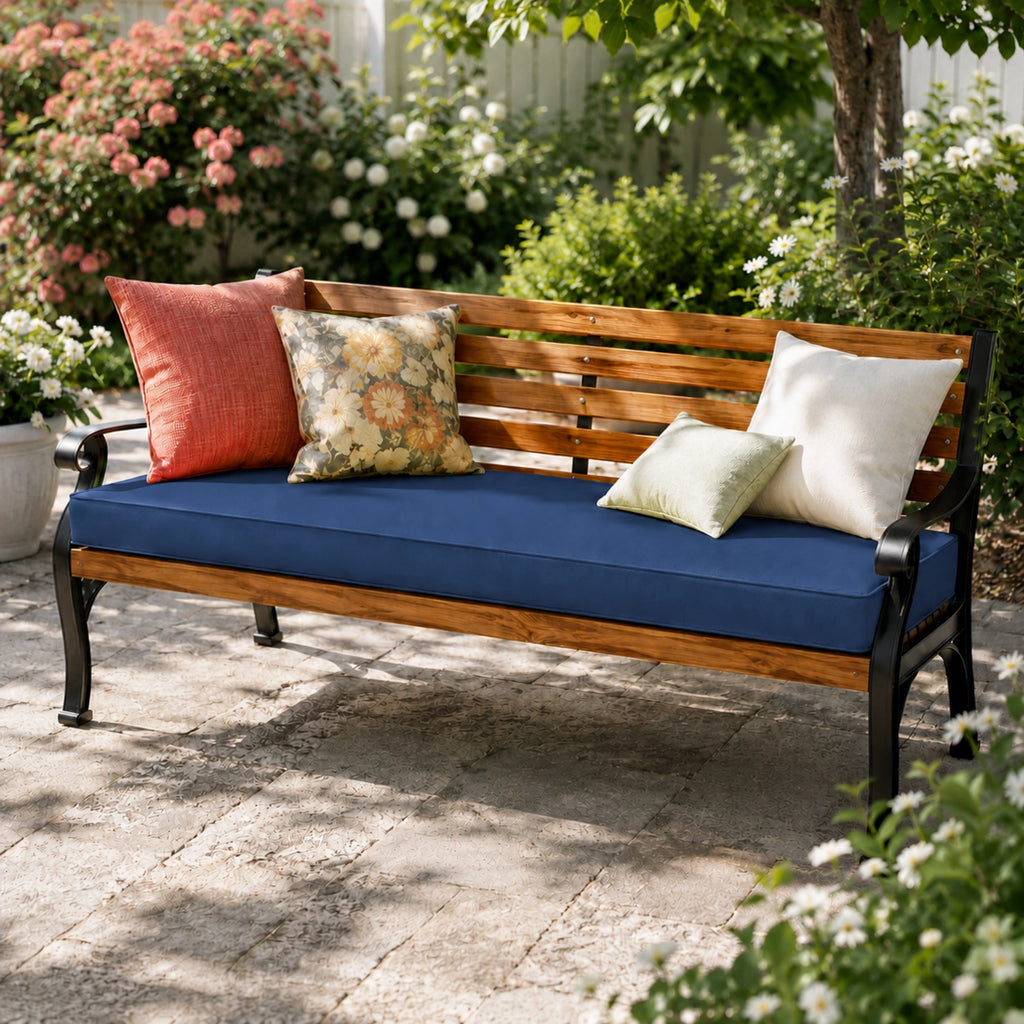 Patio Garden Bench Cushion-Blue