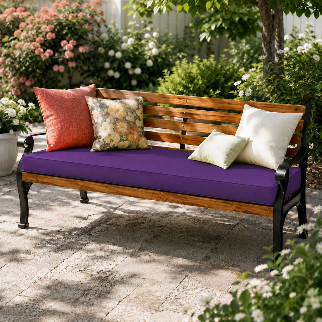 Patio Garden Bench Cushion-Purple