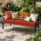 Patio Garden Bench Cushion-Terra Red