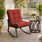 Patio High Back Replacement Cushions-Terra Red