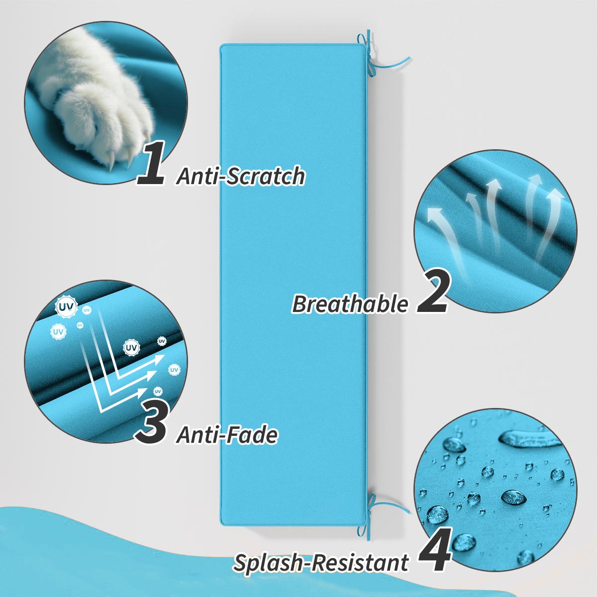 WNP cushion Patio Garden Bench Cushion