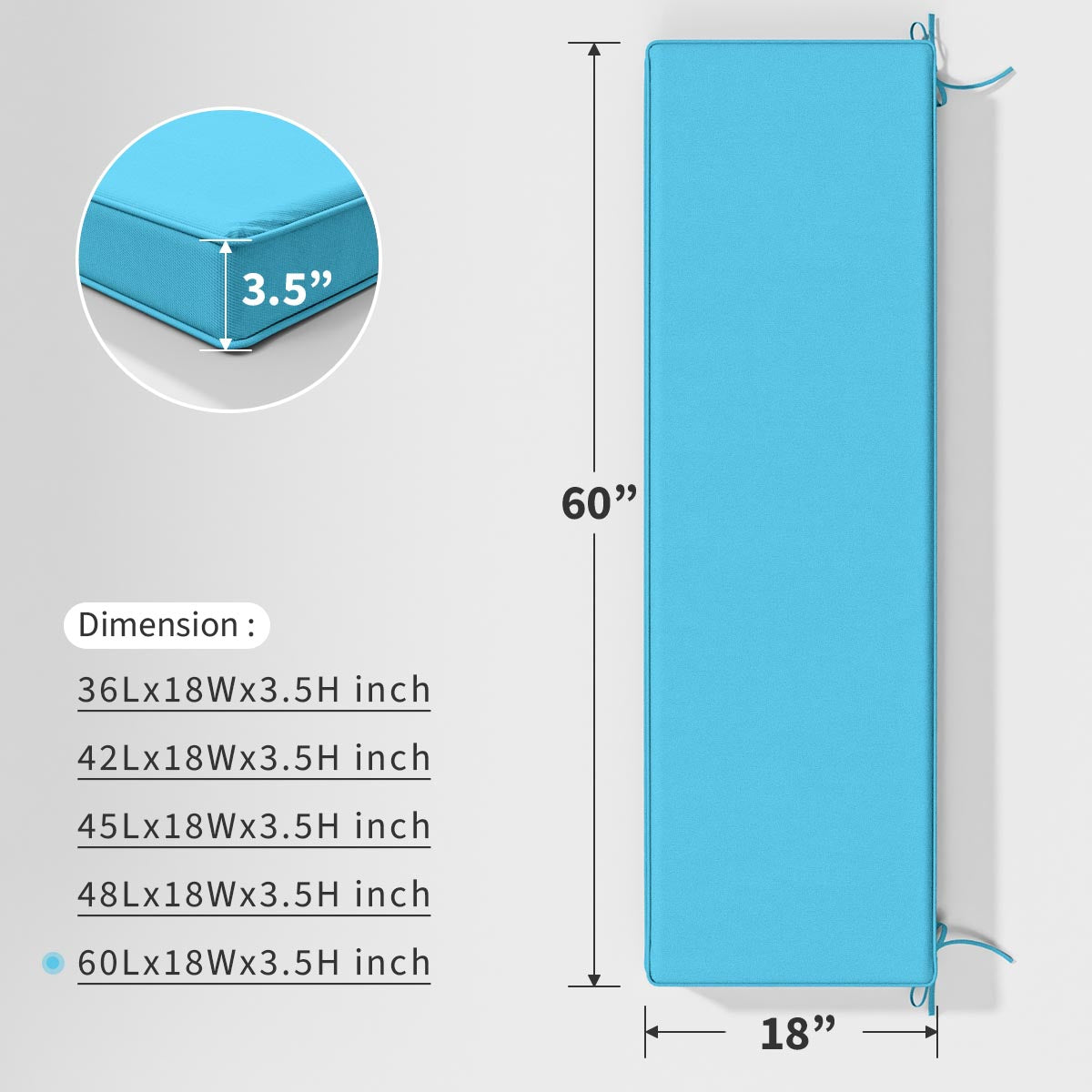 WNP cushion Patio Garden Bench Cushion