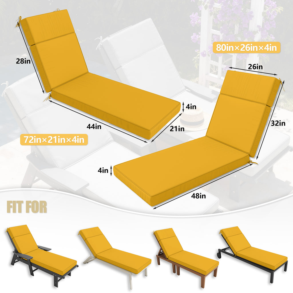 WNP cushion Outdoor Chaise Lounge Cushion