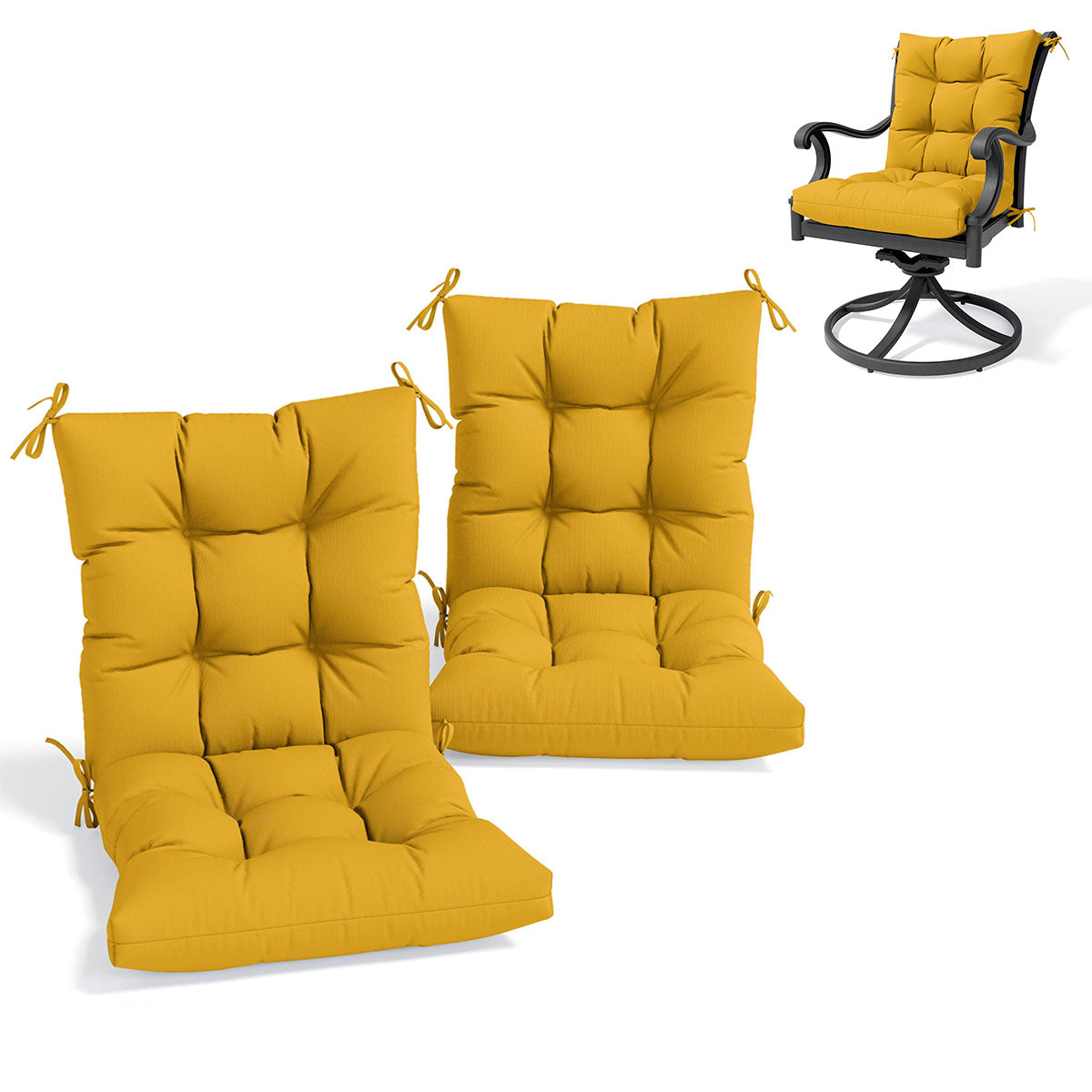 2 Pack Patio High Back Replacement Cushions