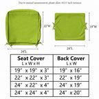 2 Pack Patio Cushion & Pillow Cover Set