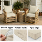 2 Pack Patio Cushion & Pillow Cover Set