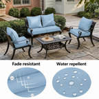 2 Pack Patio Cushion & Pillow Cover Set