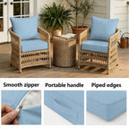 2 Pack Patio Cushion & Pillow Cover Set