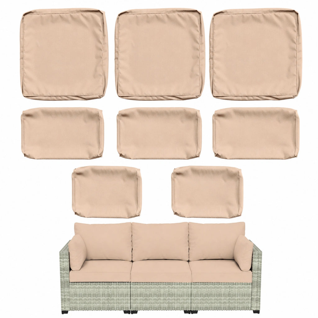 8 Piece Outdoor Patio Cushion Cover Set