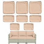 8 Piece Outdoor Patio Cushion Cover Set