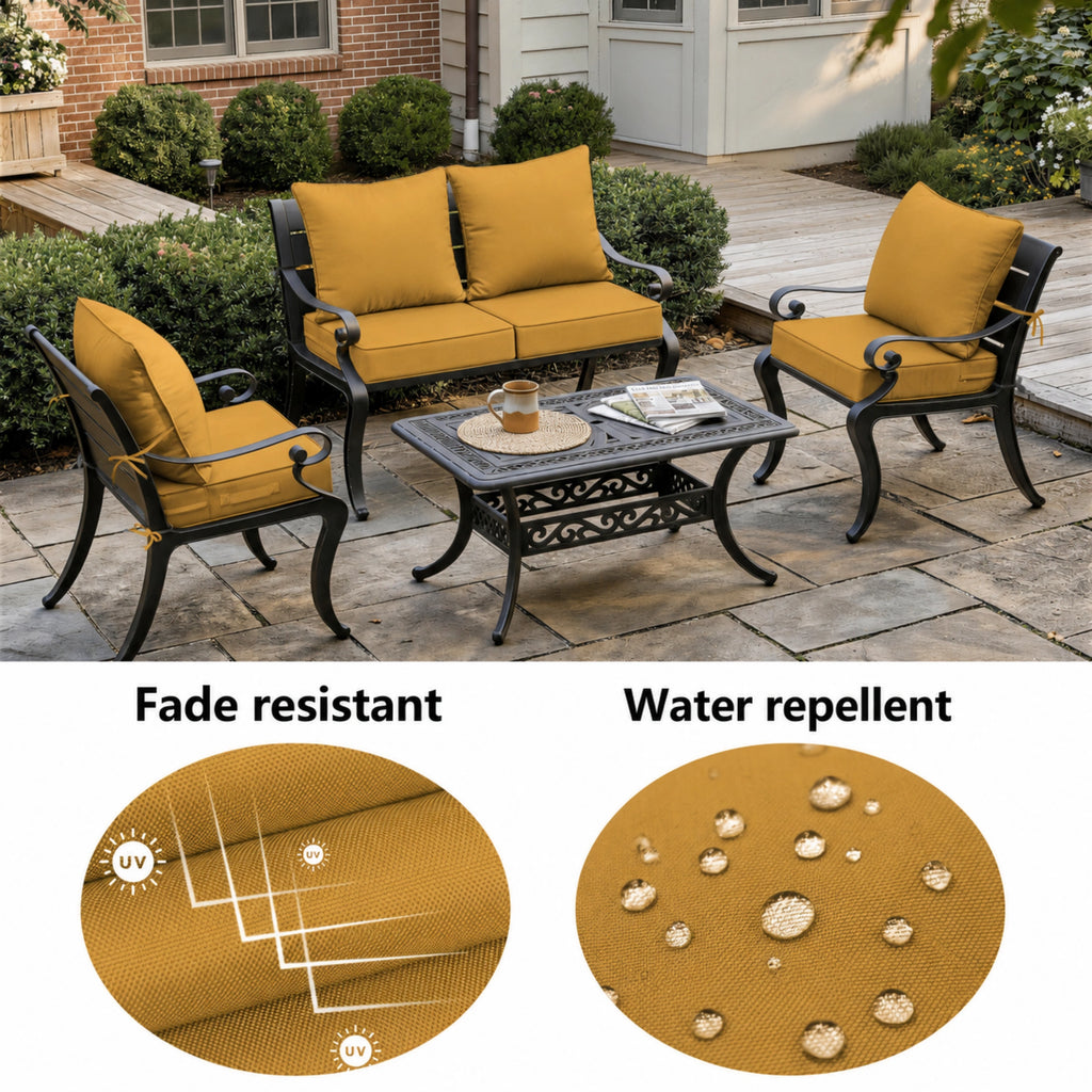 2 Pack Patio Cushion & Pillow Cover Set