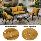 2 Pack Patio Cushion & Pillow Cover Set