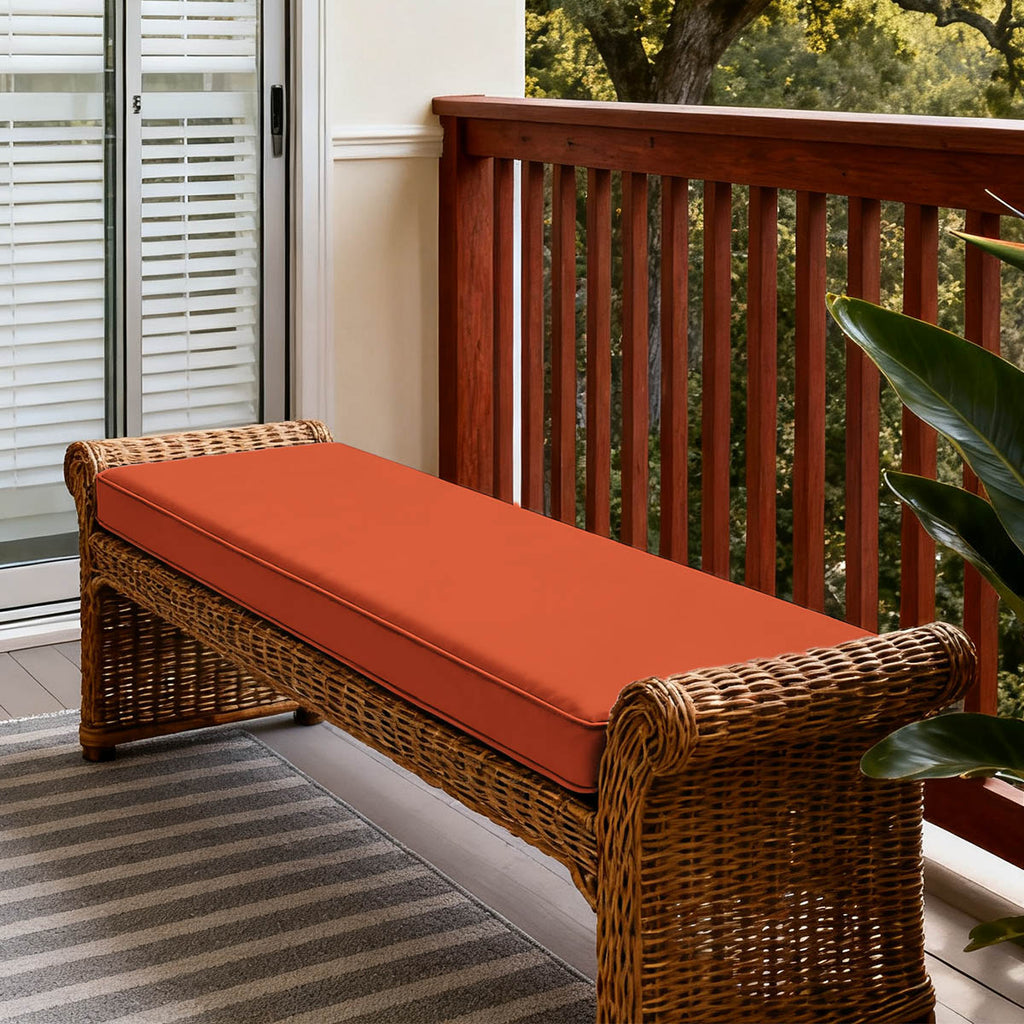 WNP cushion Patio Garden Bench Cushion Orange Red