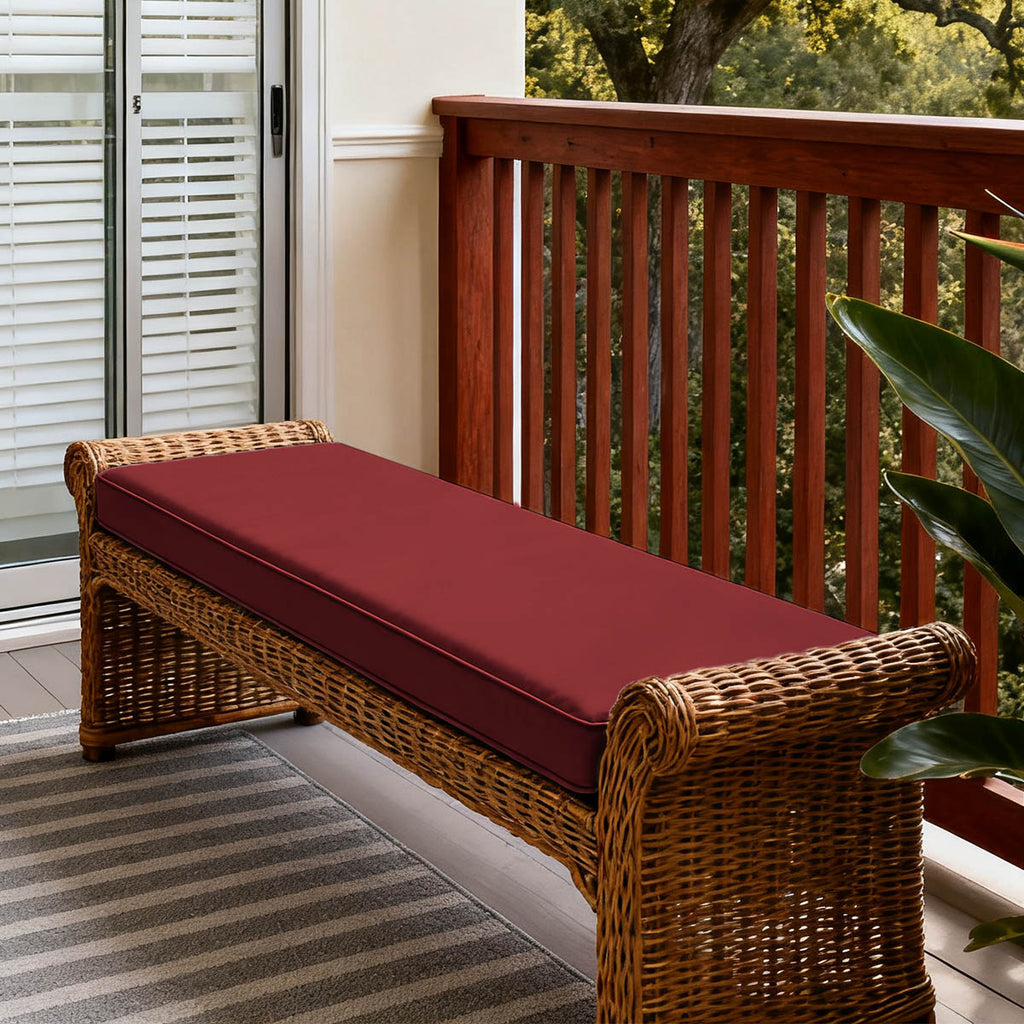 WNP cushion Patio Garden Bench Cushion Burgundy