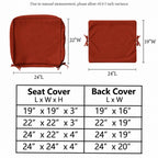 2 Pack Patio Cushion & Pillow Cover Set