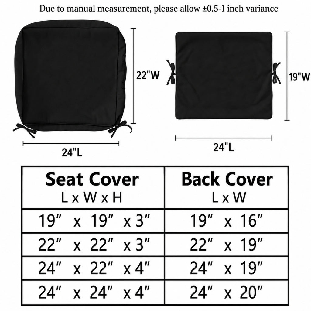 2 Pack Patio Cushion & Pillow Cover Set