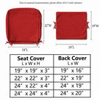 2 Pack Patio Cushion & Pillow Cover Set