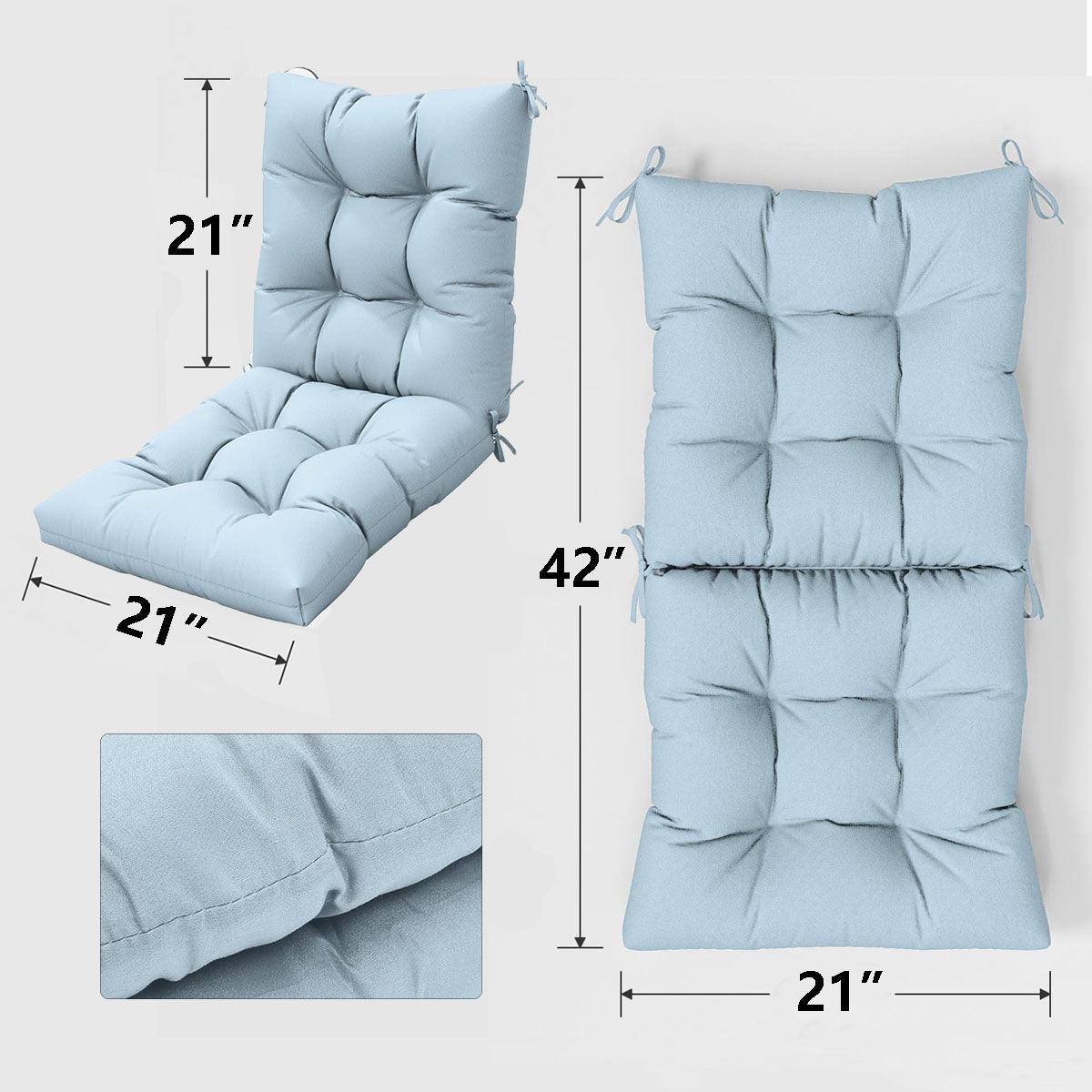 4 Pack Patio High Back Replacement Cushions